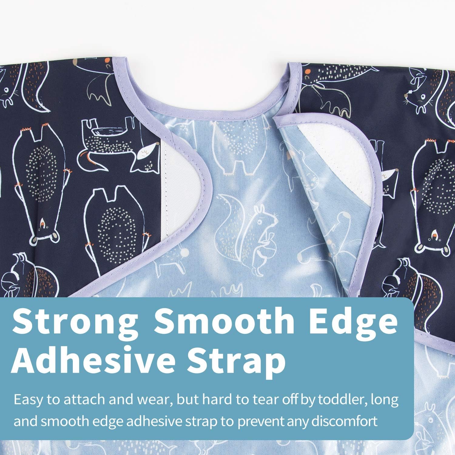 Baby Noah Toddler Bib with Sleeves and Crumb Catcher | Stain and Odor Resistance Play Smock Apron 6-24 Months - Image 4